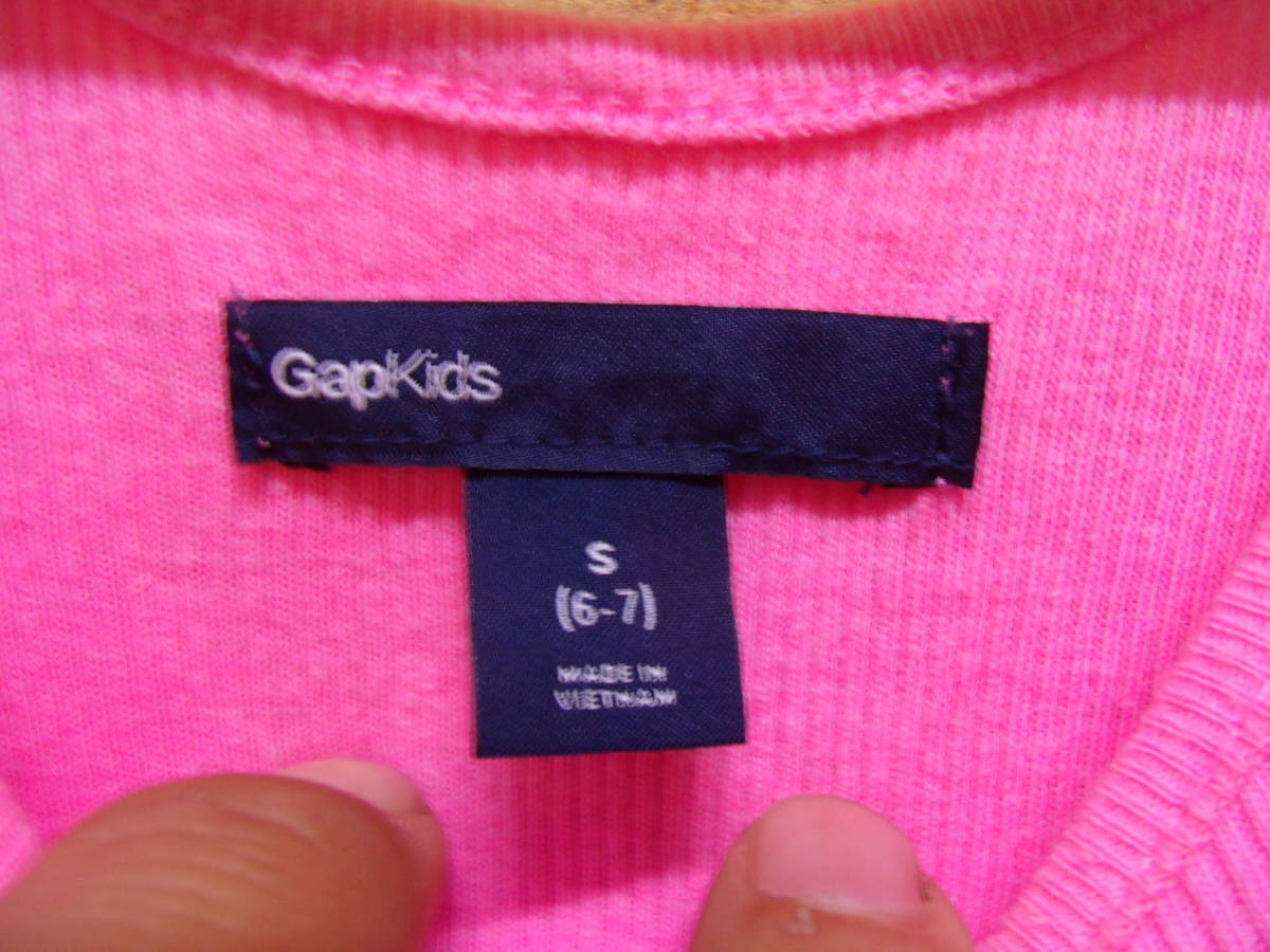 全国送料無料 ギャップ キッズ Gap Kids 子供服キッズ 女の子リブ&シャンブレー素材ノースリーブチュニックワンピース 120 着丈60cm_画像6