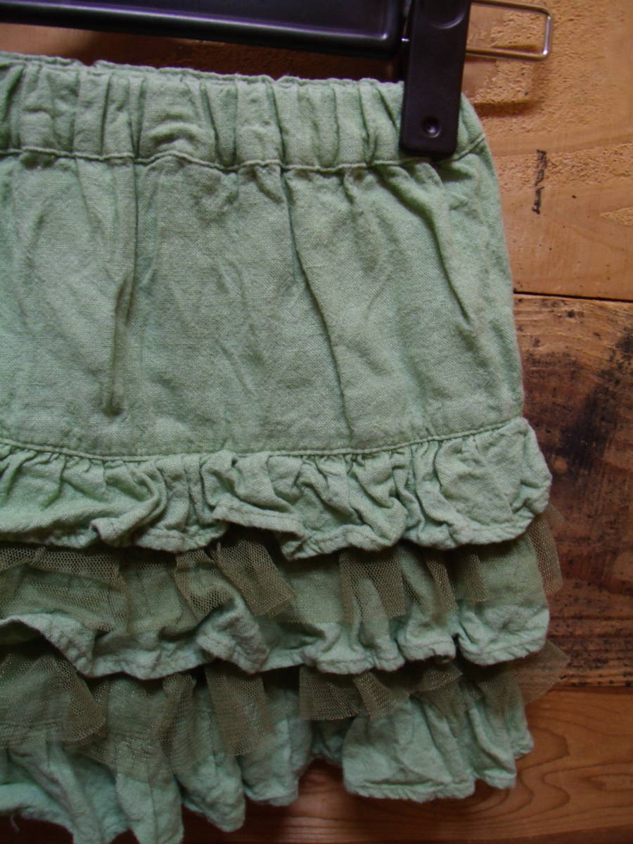 全国送料無料 ラグマート RAG MART キッズジョイ製 子供服キッズベビー女の子可愛いフリル付きスカート100 着丈28cm_画像7