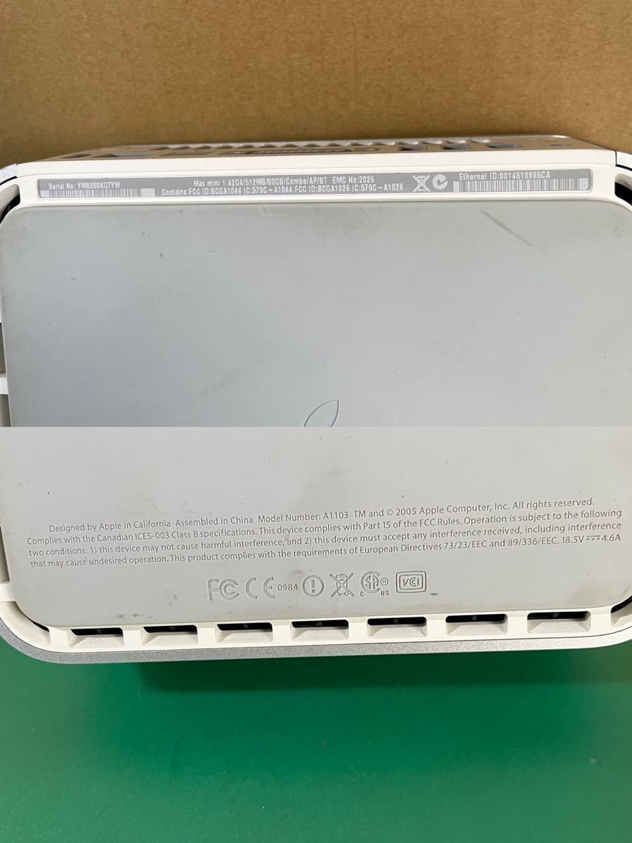 Apple Mac mini /A1103 2005年モデル/AC-アダプター付き/通電確認済み/動作未確認ジャンク　_画像7