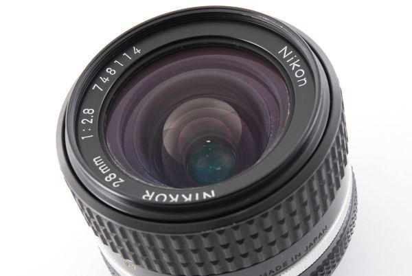 ☆メタルフード付き☆ NIKON ニコン Ai-s NIKKOR 28mm F2.8 MF 単焦点