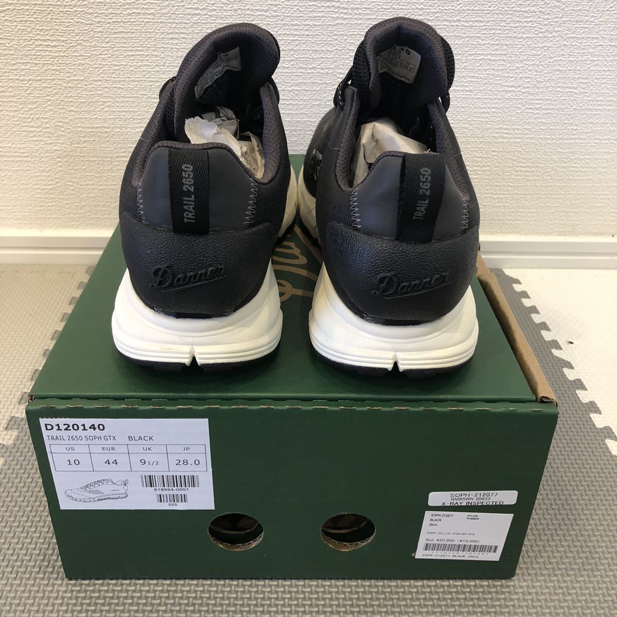 28cm 新品 送料無料 22SS SOPHNET. DANNER GORE-TEX TRAIL 2650 BLACK