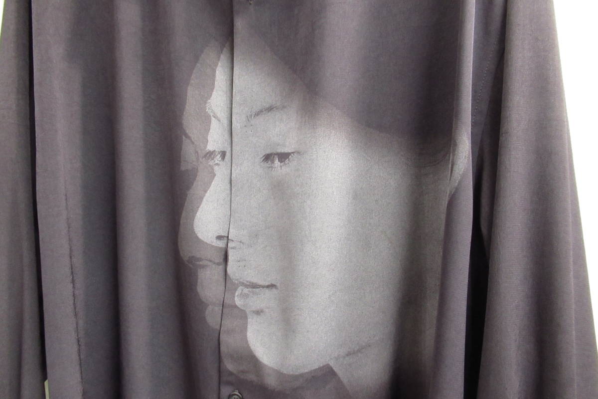 20ss yohji yamamoto pour homme 内田すずめ プリント ロングブラウス(HN-B30-511)_画像5