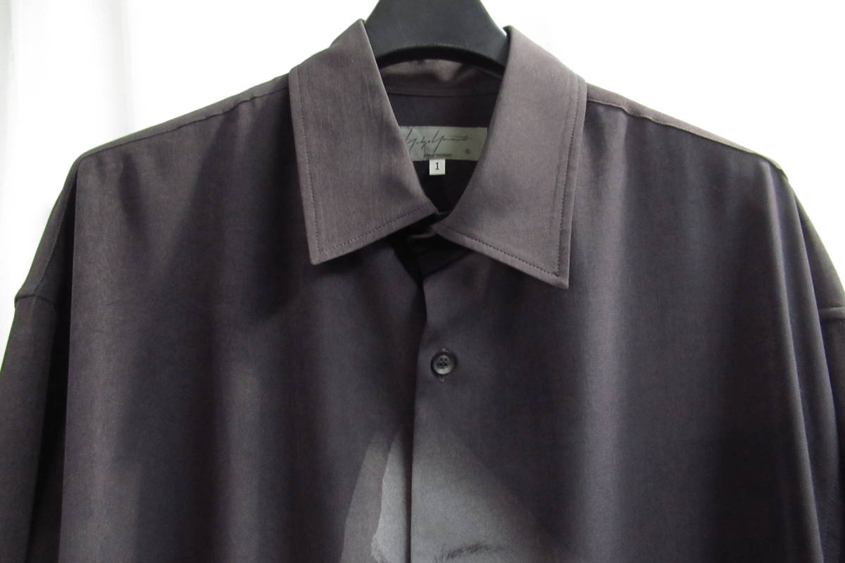 20ss yohji yamamoto pour homme 内田すずめ プリント ロングブラウス(HN-B30-511)_画像3