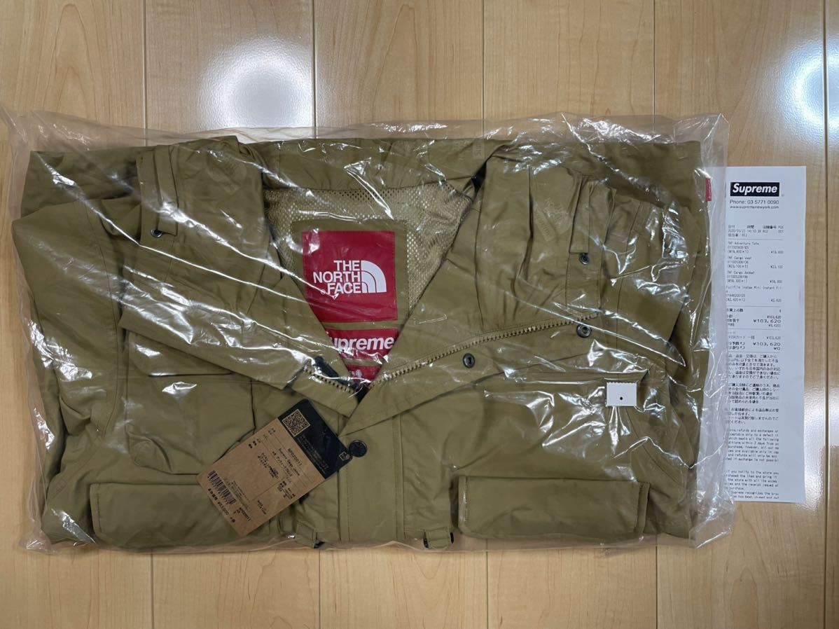 Supreme × The North Face 20SS Week13 Cargo Jacket Gold Small 店舗購入 国内正規新品 レシートコピータグ付 ゴールド ベージュ Sサイズ_画像5