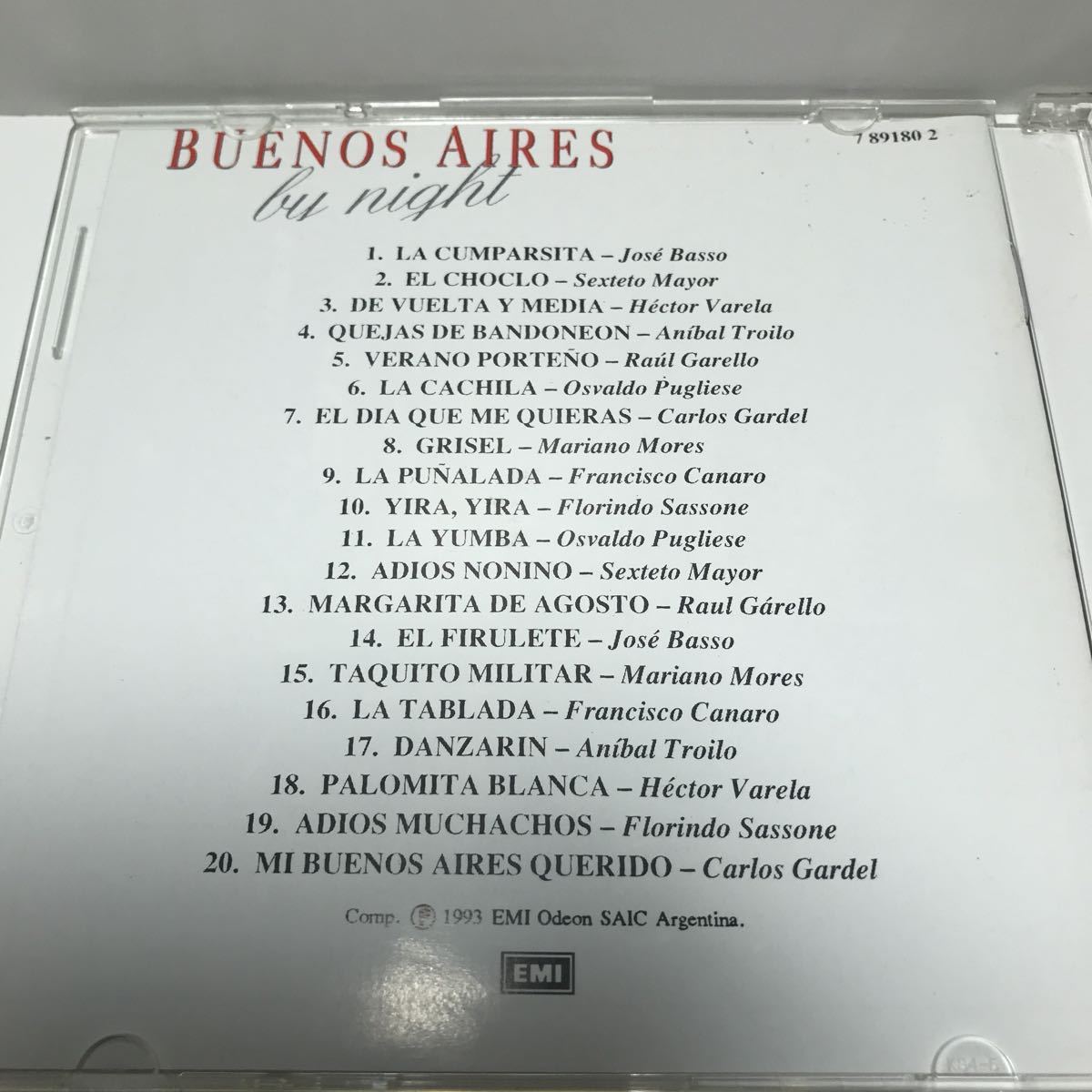 CD Buenos Aires by night ブエノスアイレス タンゴ オムニバス 名曲集_画像2