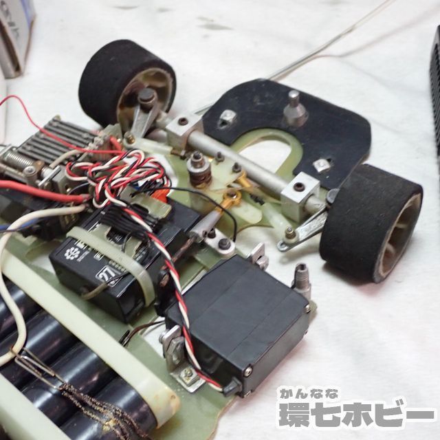 KH110◆当時物 ayk/アオヤギ RX3000 スーパーエキスパート1/12 電動RC ラジコン シャーシ　 モーター GZ480/フタバ FP-T2L ジャンク 送100_画像8