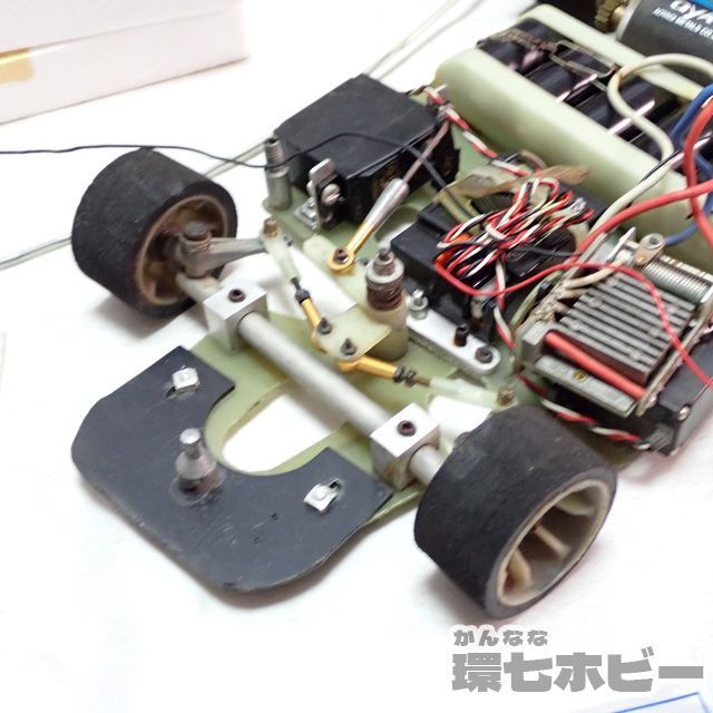 KH110◆当時物 ayk/アオヤギ RX3000 スーパーエキスパート1/12 電動RC ラジコン シャーシ　 モーター GZ480/フタバ FP-T2L ジャンク 送100_画像2