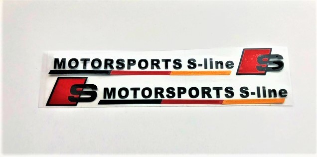 希少限定品　送込み　S LINE　MOTORSPORTS 黒系ロゴ　ステッカー_画像1