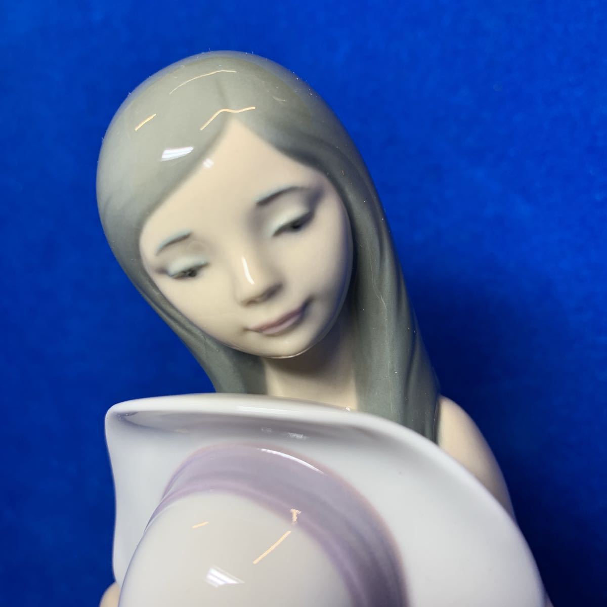 ★状態良好 Lladro リヤドロ 5007 シャイな少女 陶器 人形 メイドイン スペイン 送料800円_画像8