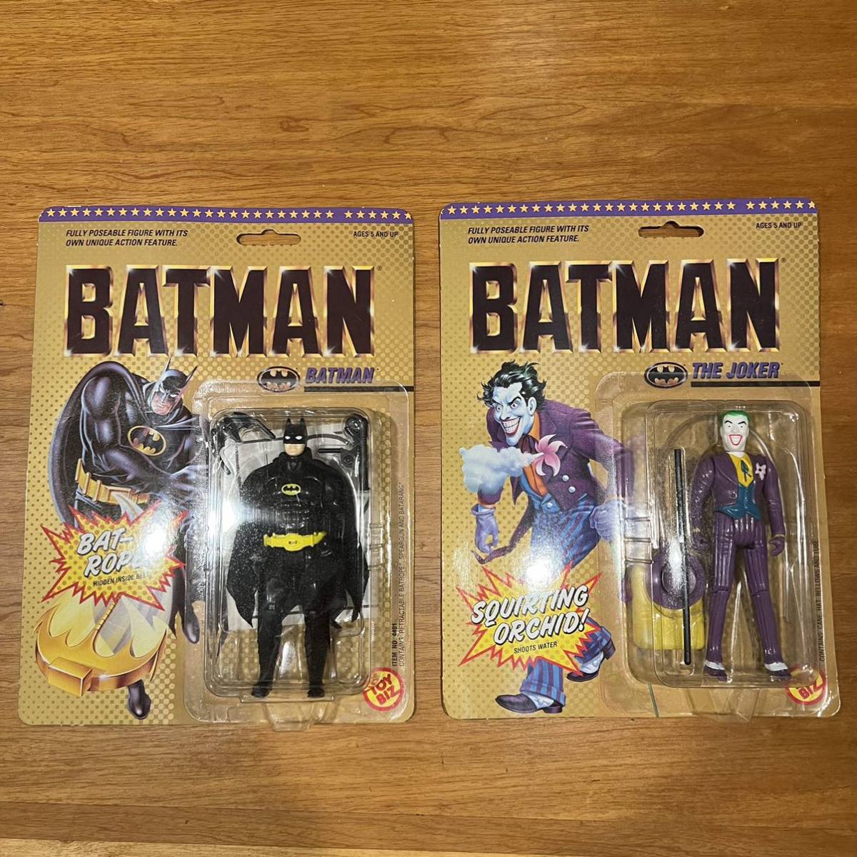 80\'s Vintage Ame toy tim Barton version Batman toy biz action figure Batman & Joker 2 body set dead stock goods 