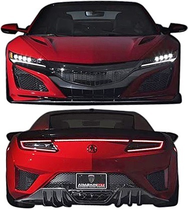 【M’s】HONDA NSX NC1 (2016y-) AIMGAIN SPORT カーボン リアデッキスポイラー／／CARBON エイムゲイン エアロ ダックウイング_画像9