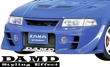 【M’s】ミツビシ ランエボ5/ランエボ6 CP9A (1998.1-2001.1) DAMD フロントバンパー//FRP製 ダムド エアロ ランエボⅤ ランエボⅥ