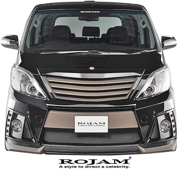 【M's】TOYOTA 20系 後期 アルファード (2011/11-2014/12) ROJAM IRT GENIK エアロ 3Pキット Ver.2 (F+S+R)／／FRP ロジャム フルエアロ_※ 片側縦型4連LEDデイライト(フォグ)付。