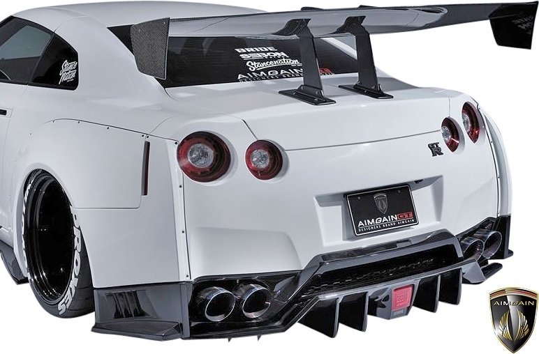 【M’s】ニッサン R35 GT-R 前期 ( 2007y-2010y.7 ) AIMGAIN GT ワイドボディ キット (Type1) 7点 ／／ FRP エイムゲイン オバフェン 外装_画像5