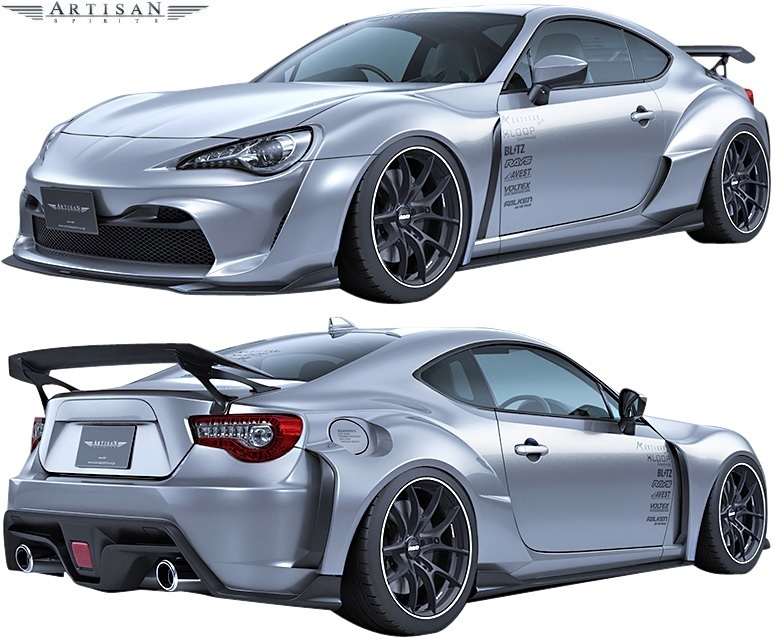 【M's】スバル BRZ ZC6 / トヨタ 86 ZN6 (2012.3-) ARTISAN SPIRITS GTフェンダーキット(F+R) FRP＋CFRP エアロ アーティシャンスピリッツ_画像4