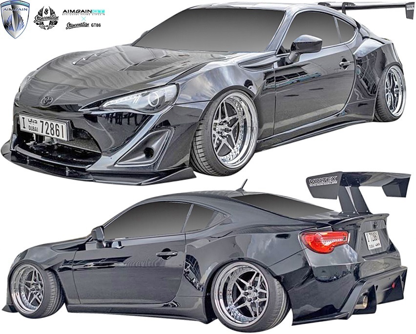 【M’s】TOYOTA 前期 86 ハチロク ZN6 (2012y-2016y) AIMGAIN GT STANCENATION リヤオーバーフェンダー LR (80mmワイド) FRP エイムゲイン_画像8