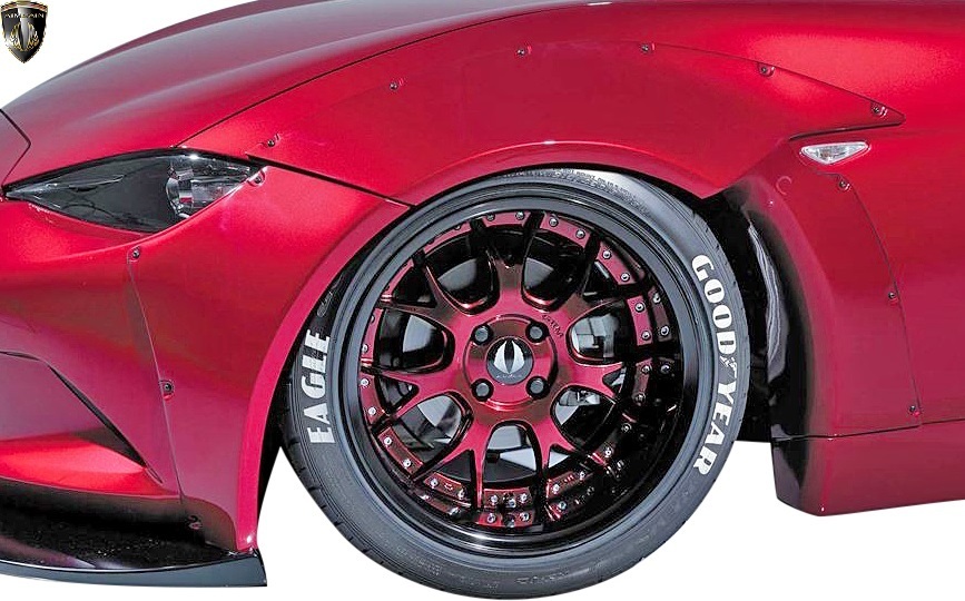 【M’s】MAZDA ND ロードスター (2015y-) AIMGAIN GT フロント オーバーフェンダー 左右 (40mmワイド ) FRP エイムゲイン エアロ パーツ_画像1