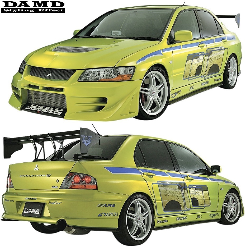 【M’s】MITSUBISHI ランサーエボリューションVIII/MR/IX CT9A (2003.1-) DAMD フルエアロ 3点(F+S+R)／／ダムド エアロ EVO8 EVO8.5 EVO9_画像1