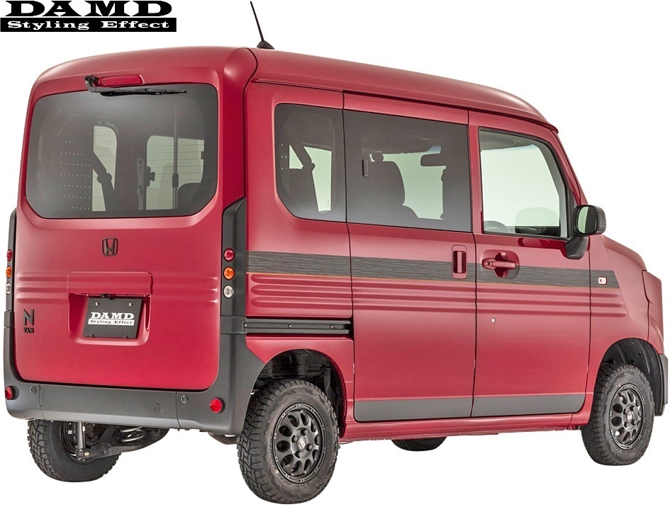 【M’s】ホンダ N-VAN (2018.7-) DAMD DENALI エアロキット 2点(F+R)／／ダムド Nバン エヌバン レトロ カスタム フェイスチェンジ エアロ_画像5