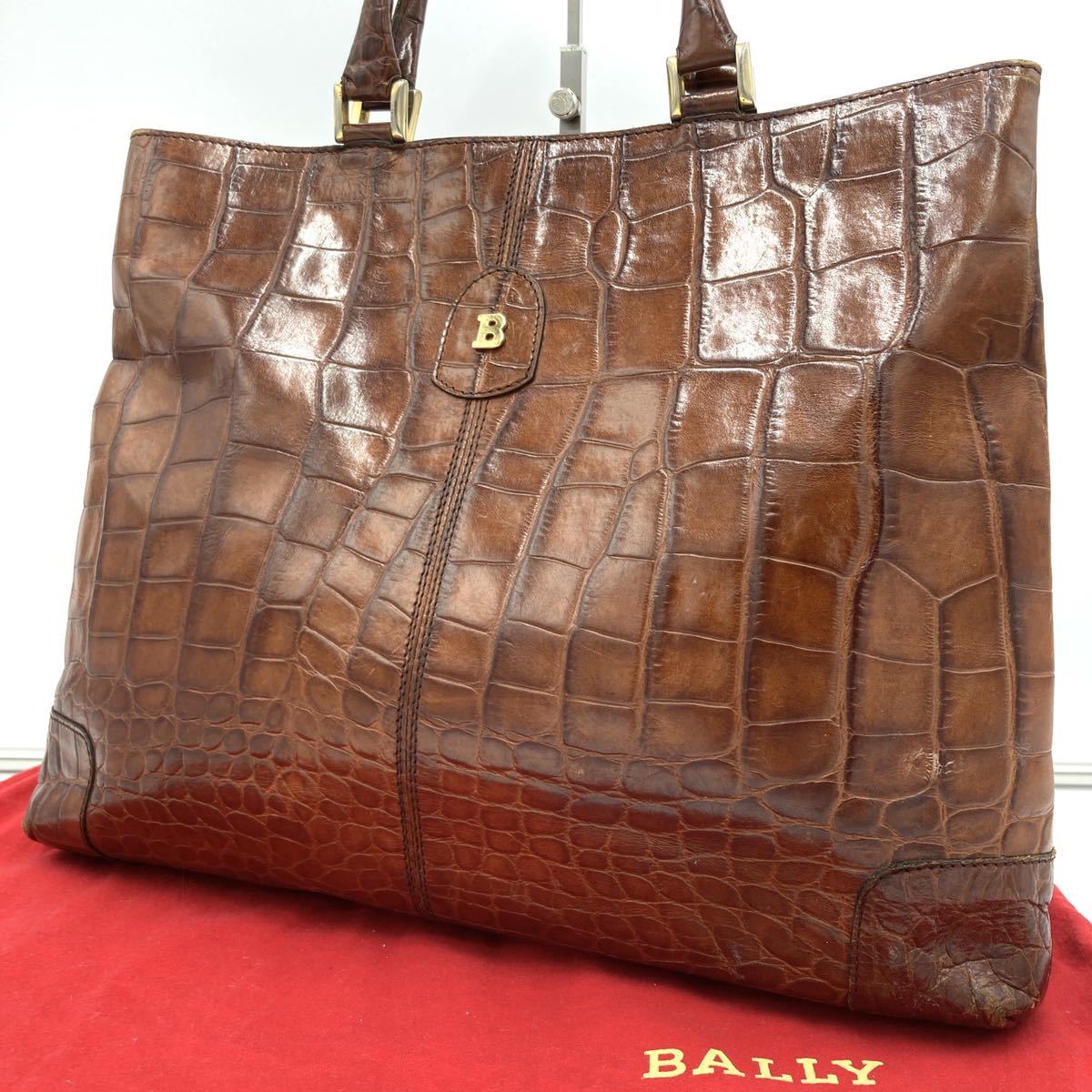 1円 【極美品】BALLY バリー トートバッグ ビジネスバッグ ハンド 茶