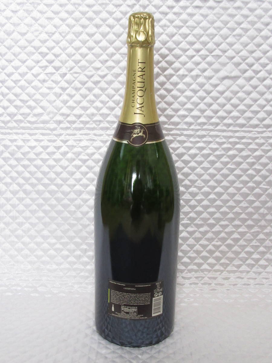 【送料無料】◆JACQUART BRUT MOSAIQUE 3L 大型 空瓶 空ボトル シャンパン シャンパーニュ インテリア ディスプレイ 置物_画像3
