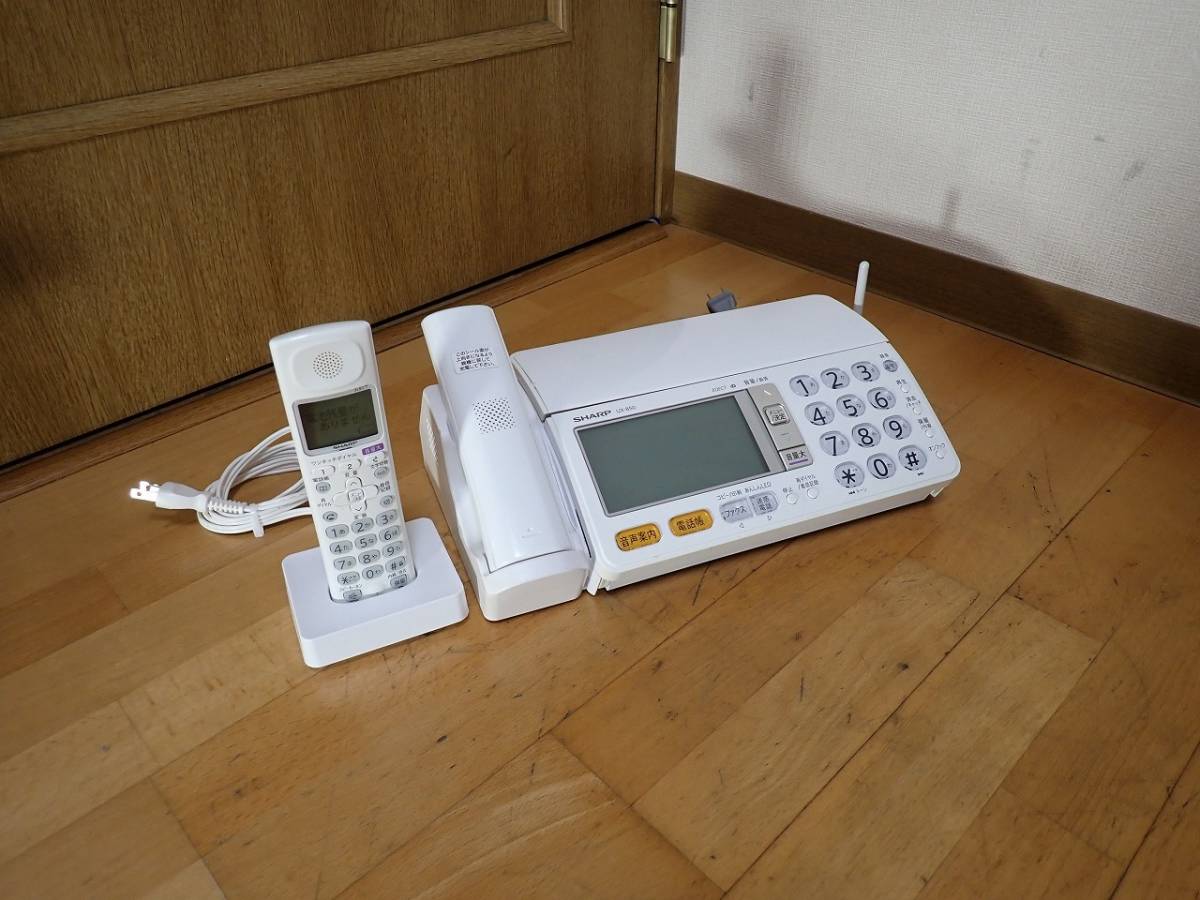 中古 電話機 SHARP fappy UX-850CL シャープ ファッピー デジタルコードレス FAX 子機 JD-KS211 JD-KS210 ファックス_画像1