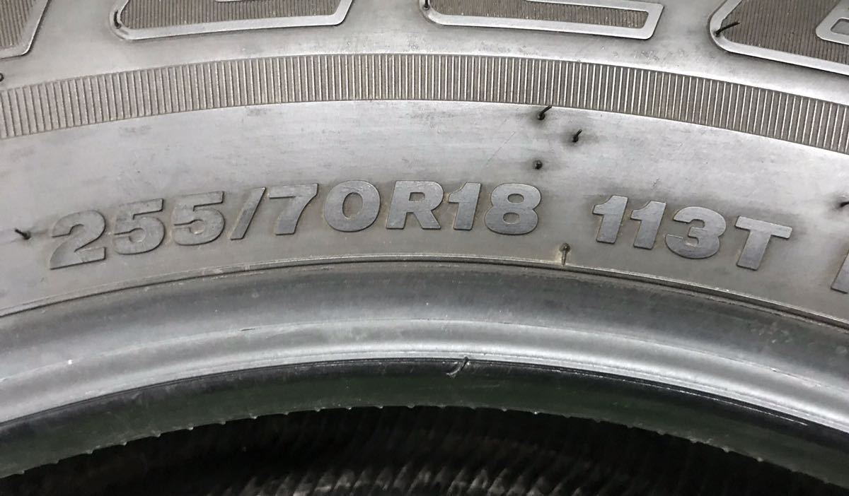 ★255/70R18 113T 4本Set 2019年製 ブリヂストン BRIDGESTONE DUELER H/T 685 約7.5mm程度溝 中古 ★JEEP JK ラングラー 等へ★送料無料_画像10