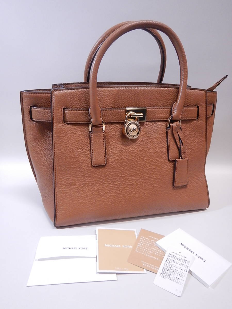 美品□MICHAEL KORS マイケルコース レザー ゴールド金具 トートバッグ