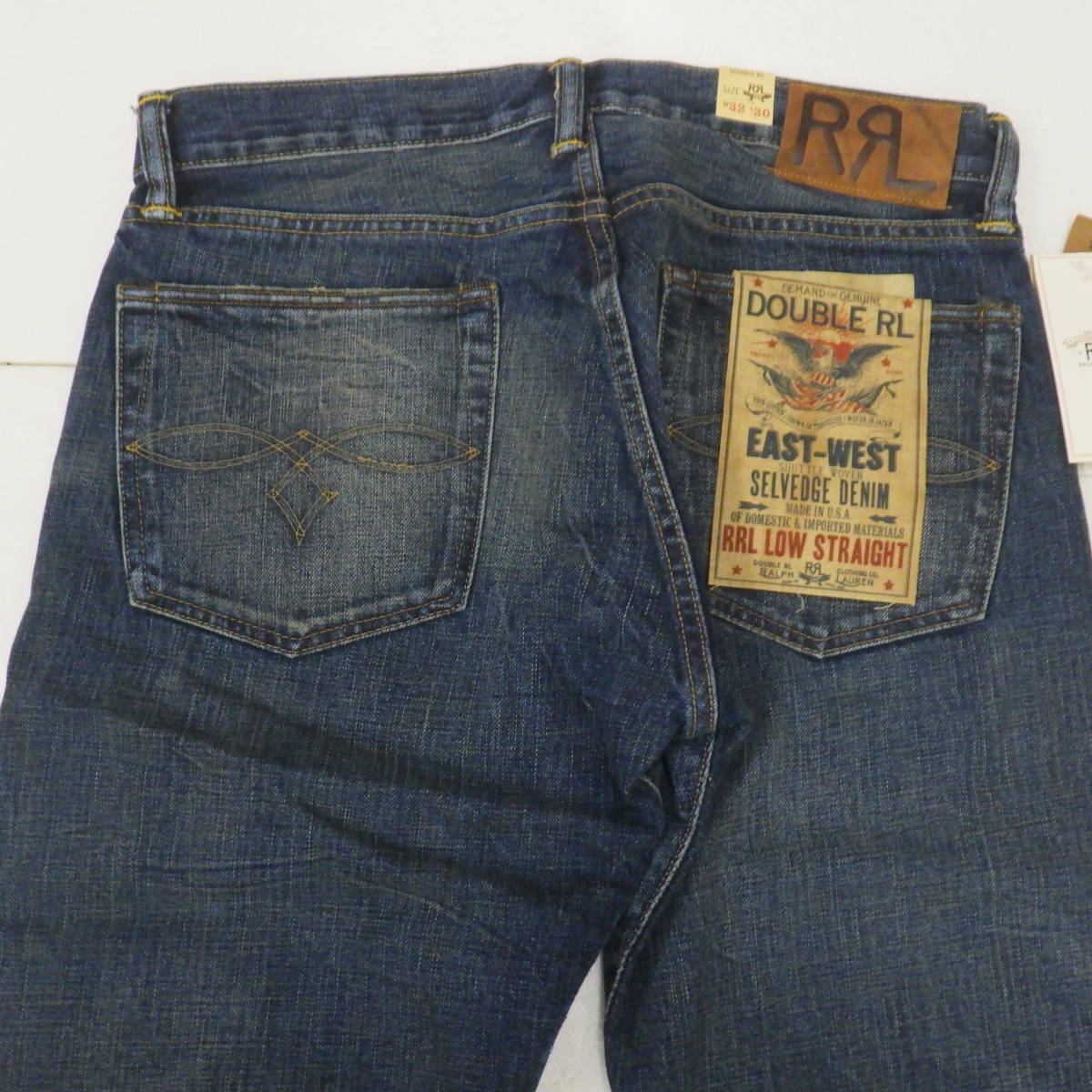 RRL セルビッジ ジーンズ ローストレート デニムパンツ W32×L30