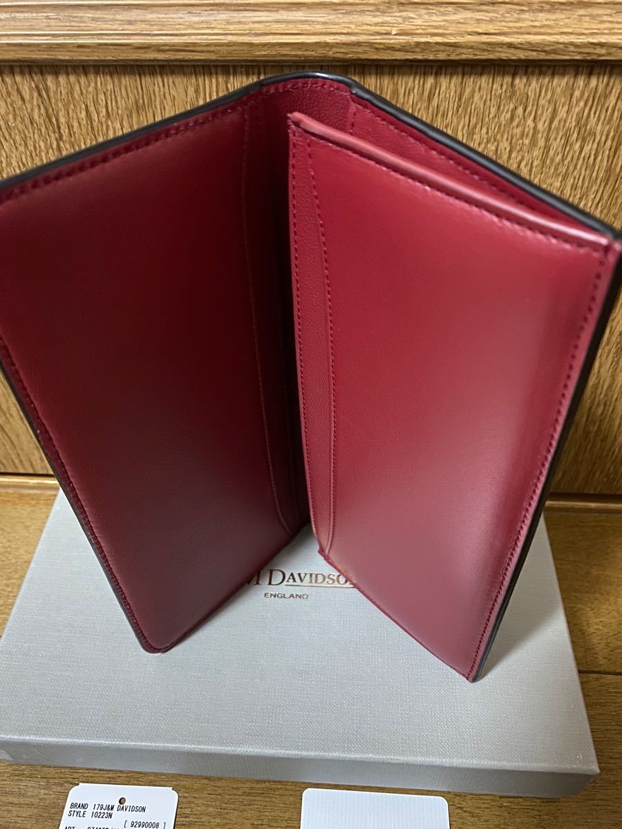 未使用 J&M DAVIDSON デヴィッドソン 長財布 定番 型押し サフィアーノ