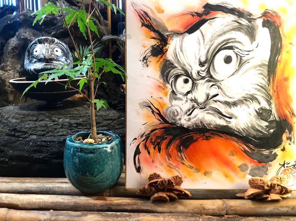 水墨画 達磨絵 達磨 墨絵 墨 DARUMA2(水墨画)|売買された 水墨画 達磨絵 達磨 墨絵 墨 DARUMA2(水墨画)|売買された