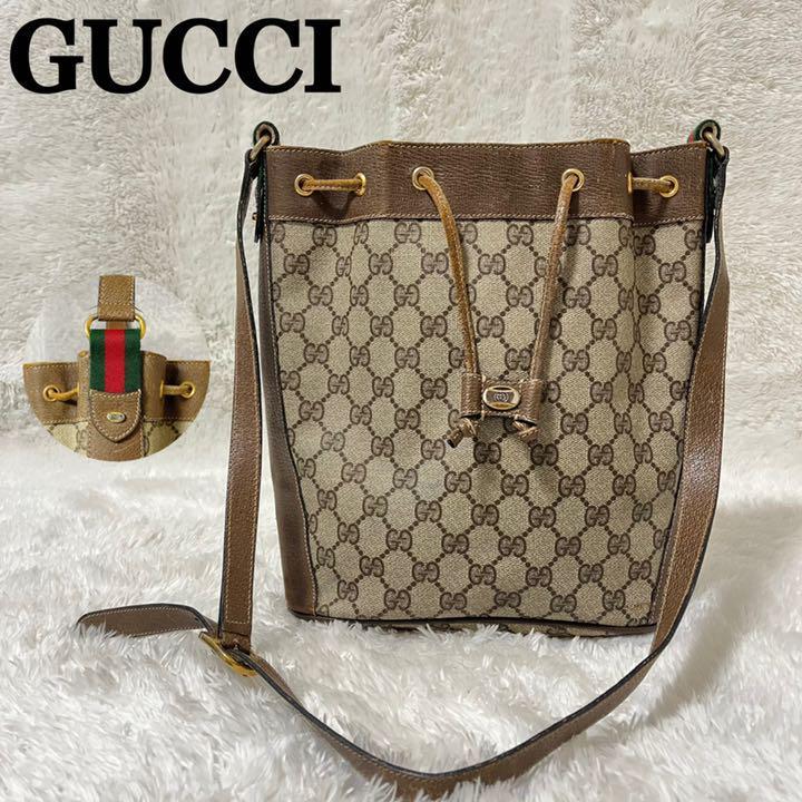 オールドグッチ OLDGUCCI ショルダーバッグ 巾着バケツ型 シェリー