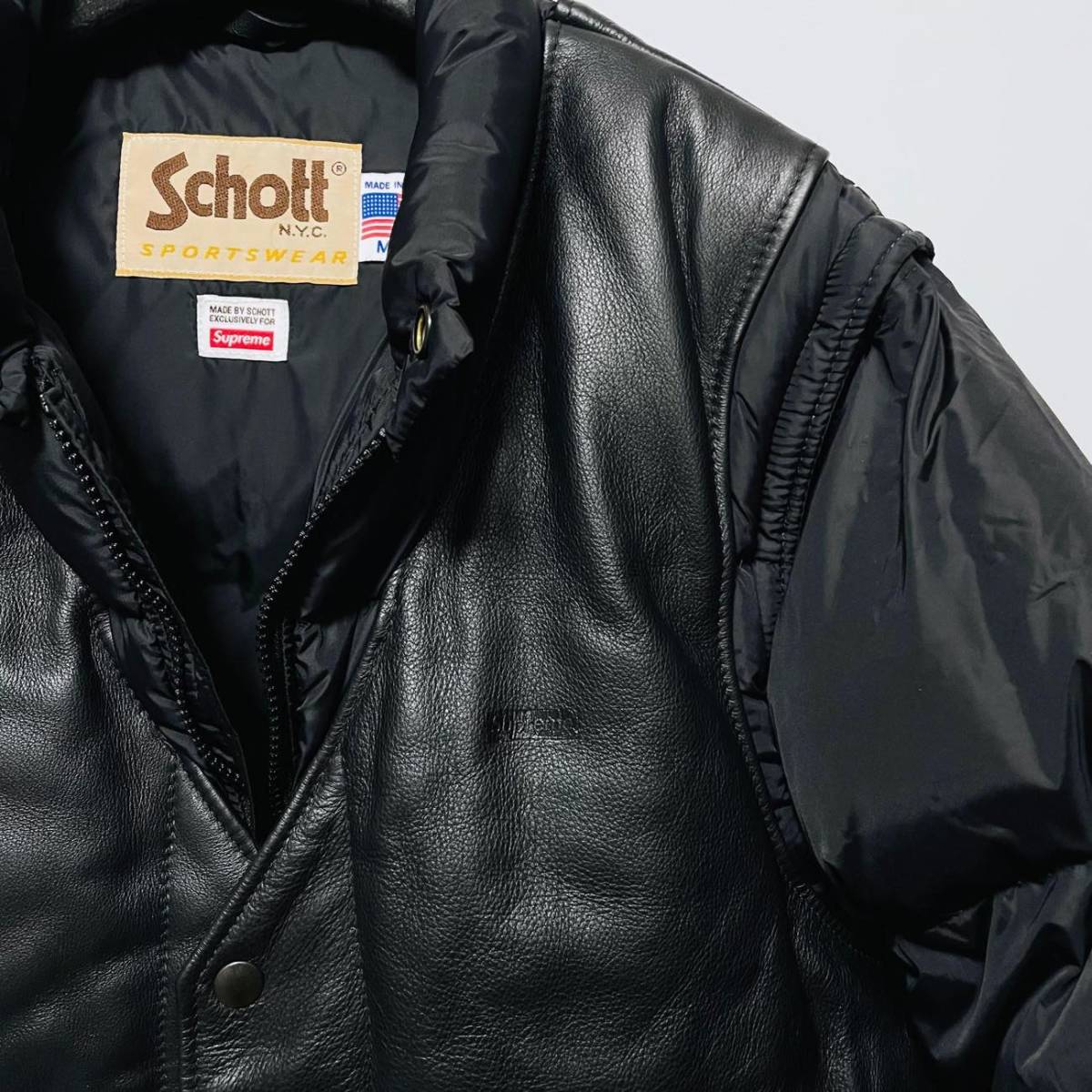 ヤフオク! - タグ有 SUPREME シュプリーム 18AW Schott コラ