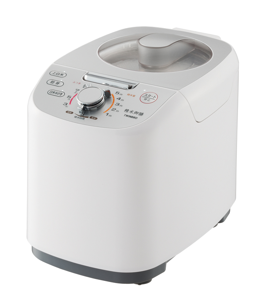 □新品□精米機 ツインバード コンパクト精米器(1~5合用) ホワイト