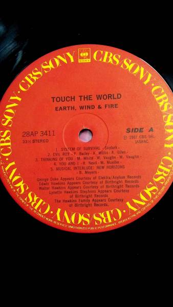 EARTH WIND&FIRE◆アースウィンド＆ファイア◆Touch the world ◆ＬＰレコード◆帯付_画像3