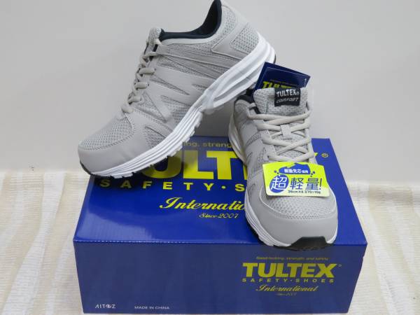 アイトス TULTEX超軽量樹脂先芯入安全靴 AZ-51649 003ライトグレー 