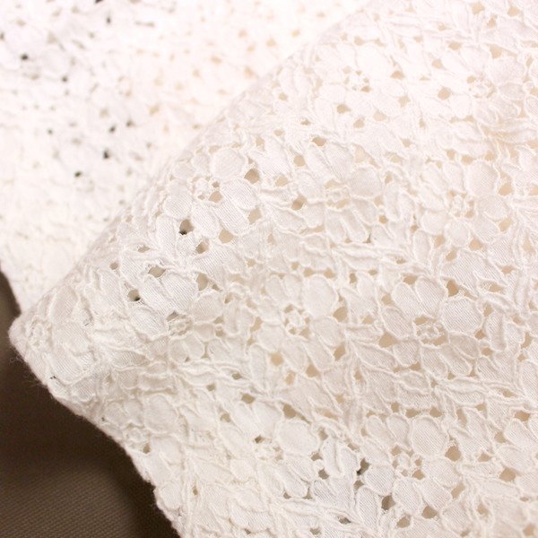 スローブ イエナ SLOBE IENA ■ 春 夏 刺繍 フラワー レーススカート フレアスカート 36 S 7号 ホワイト 白_画像2