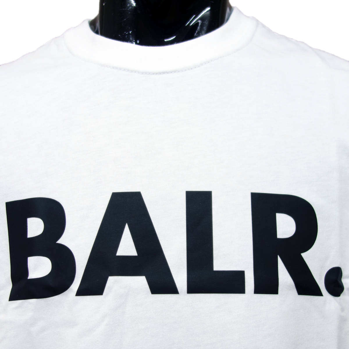 ネイビー【Ｍサイズ】BALR. ボーラー ロゴ プリント 半袖シャツ-