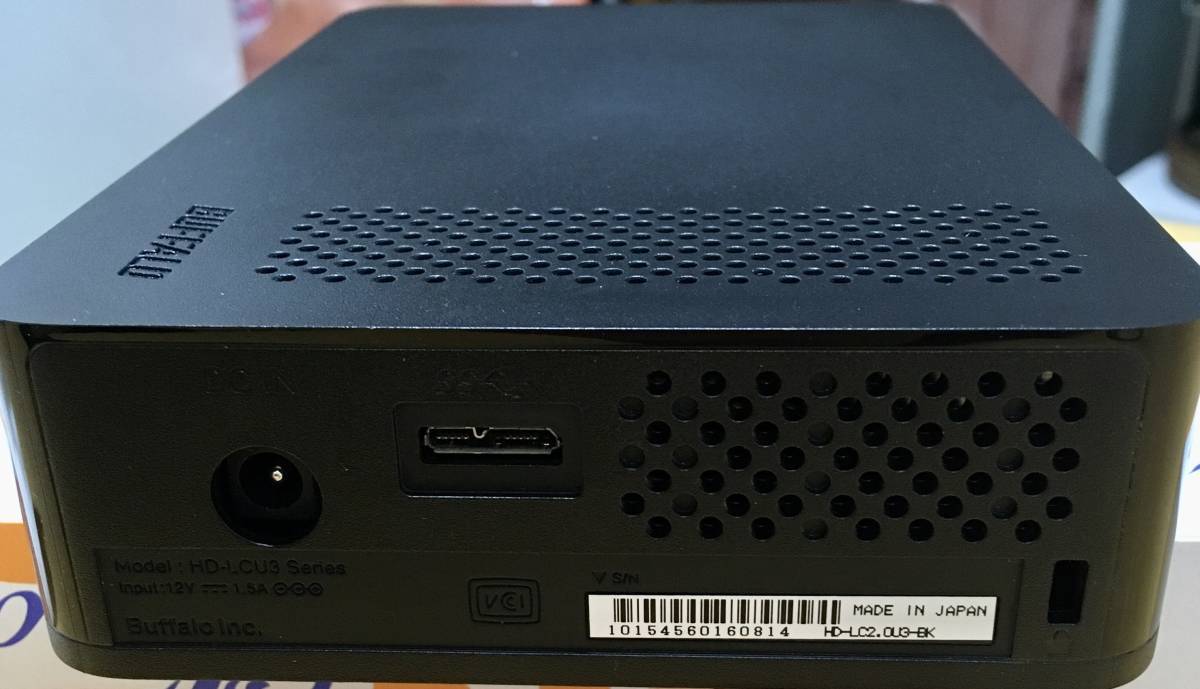 バッファロー 外付ハードディスク BUFFALO HD-LC2.0U3-BK USB3.0用 2TB 外付けHDD 美品 送料無料！