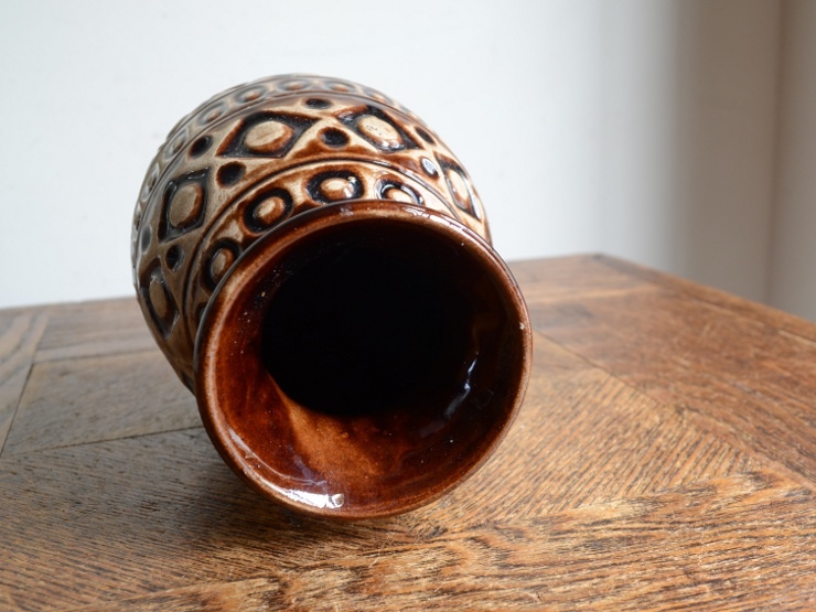 アンティーク花器 オブジェ ヴィンテージ デザイン 陶器 フラワーベース（H15cm） 華道 花瓶 生け花 ポット_画像5