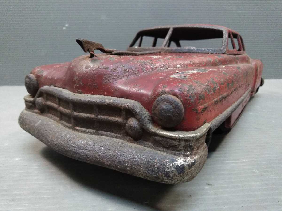 戦前 ブリキ マルサンコスゲ 赤い 自動車 シャビー 昭和レトロ