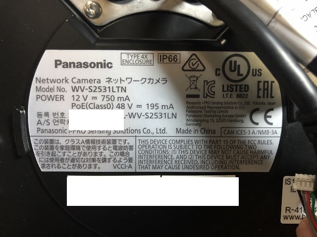 90%以上節約 パナソニック Panasonic WV-S2531LTN WV-S2511LN