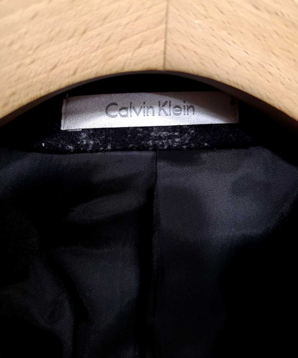 美品☆CALVIN KLEIN カルバンクライン チェスターコート ロゴボタン
