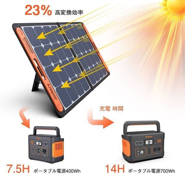 Jackery SolarSaga 100 携帯 ソーラーパネル 災害 キャンプ 車内泊