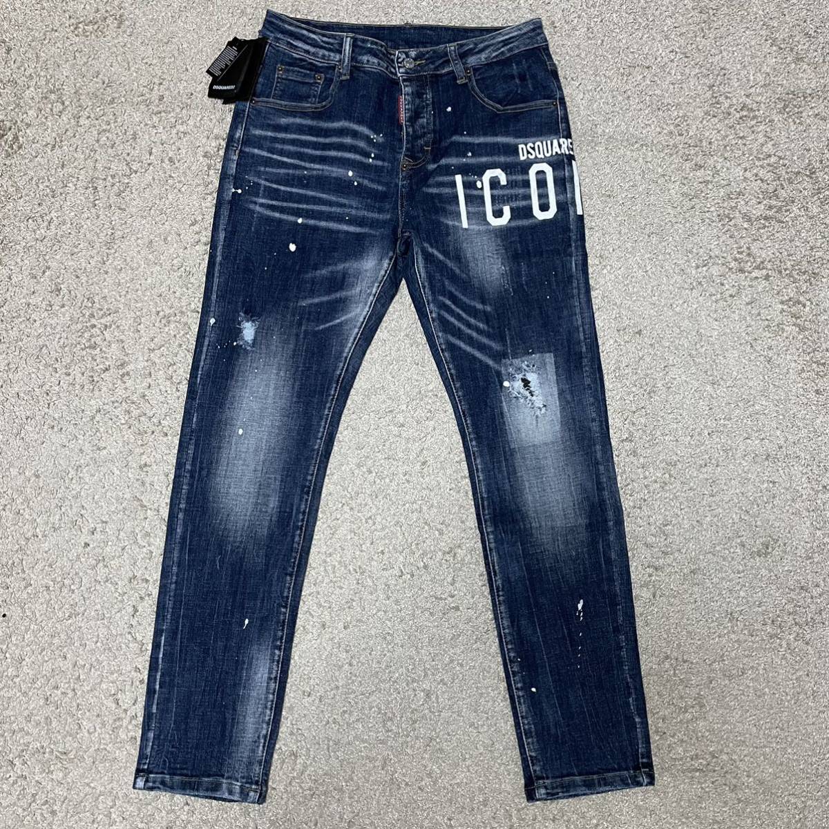 新品】DSQUARED2 ディースクエアード ICON ロゴ New Rider Jean