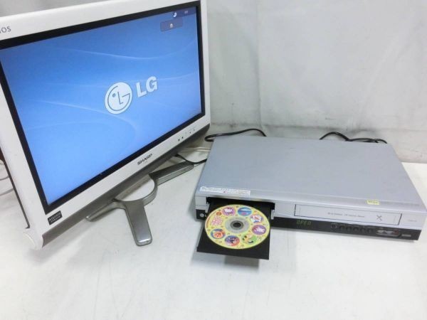 LG DVD/VHS レコーダー DVCR-Y70 2008年製 一部動作OK ジャンク品 N5788_画像3