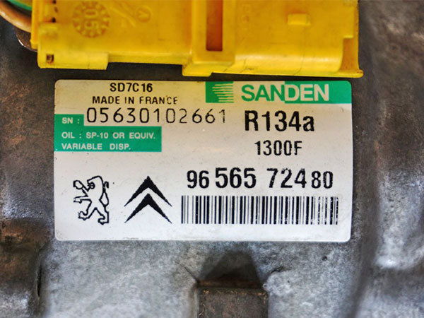 [ Peugeot 407 2.2 3FZ для / оригинальный AC компрессор SANDEN 1300F][2127-73916]