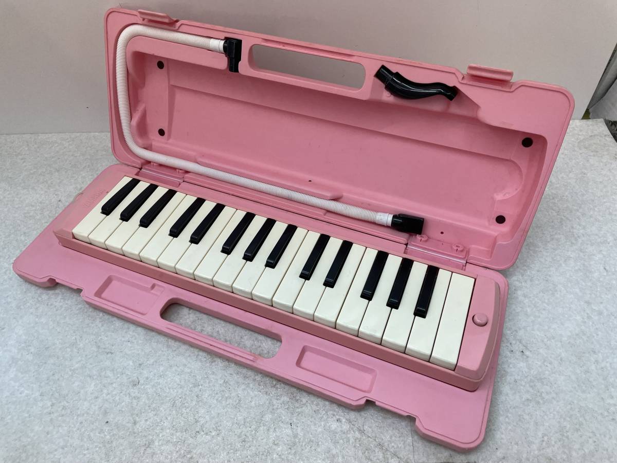 【1-5】  ピアニカ 鍵盤ハーモニカ ピンクの画像1