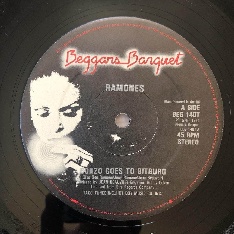 良盤 激レア ラモーンズ Ramones 1985年 LPレコード Bonzo Goes To Bitburg 英国盤 Punk / New wave_画像7