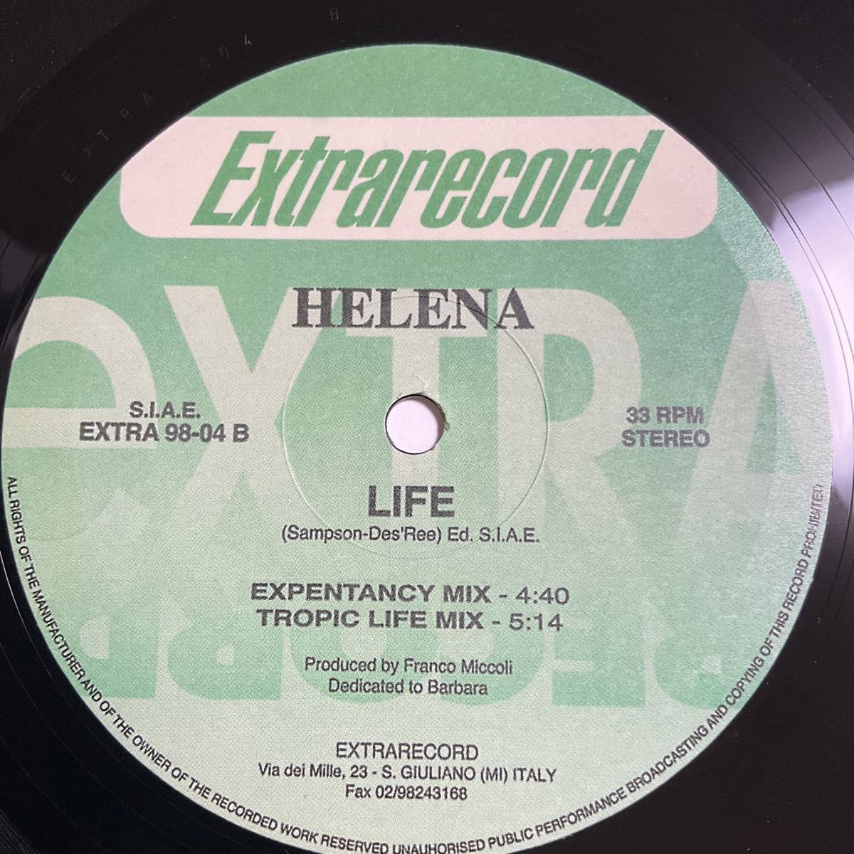 HELENA / LIFE / 12inch レコード / DES REE COVER / LOVERS REGGAE /_画像2